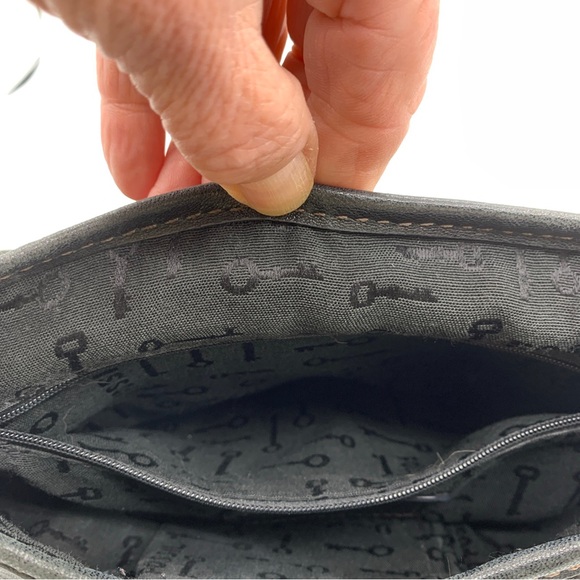 FOSSIL Carson Black Leather Flap Organizer Crossbody Shoulder Bag ZB5057 EUC - Picture 6 of 10